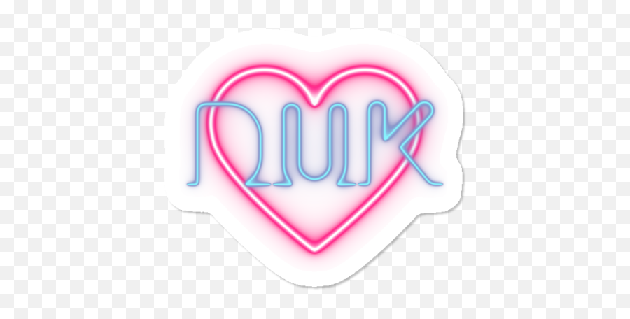 Download Hd Dukaja Neon Heart Sticker - Heart Png,Neon Heart Png