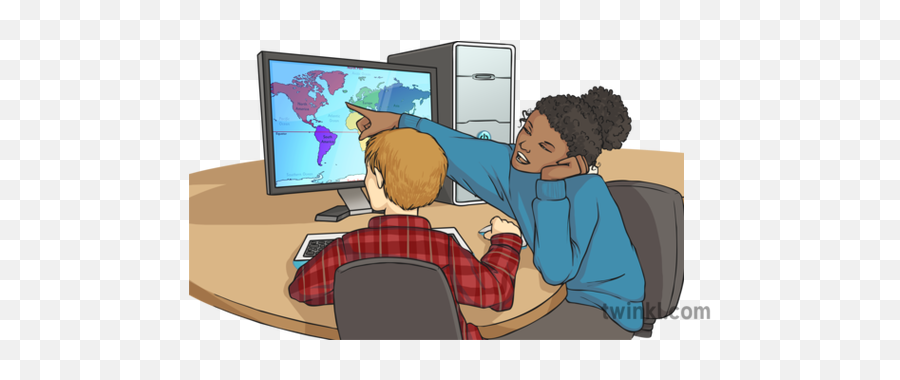 2-children-discussing-whats-comfort-png-computer-screen-png-free