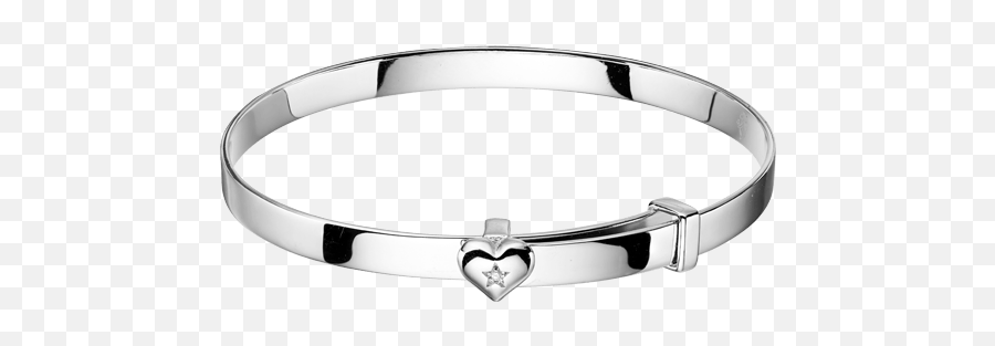 Gisele Diamond Heart Baby Bangle - Barber Sons Png,Diamond Heart Png