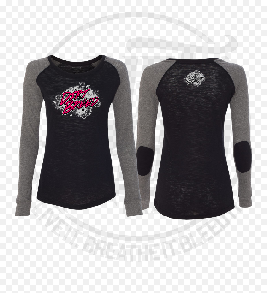 Dirtbreed Ladies Long Sleeve Dirt Track Racing Shirt Black - Available In Plus Size Png,Long Sleeve Shirt Png