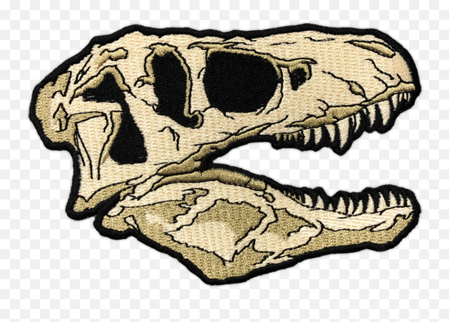 T - Rex Skull Embroidered Patch Canine Tooth Png,Trex Png