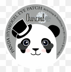 Lookatme Panda Hydrogel Eye Patch - Charcoal png