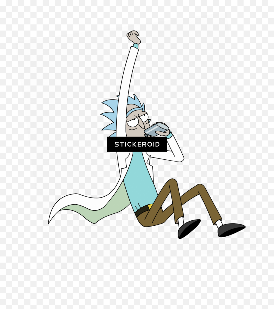 Download Rick And Morty Flying - Rick And Morty Rick Drinking Png,Elf On The Shelf Png