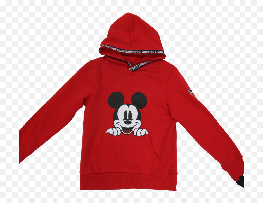 Levis X Disney Kids Mickey Logo Hoodie Red 91 A702 R6w - Long Sleeve Png,Levis Logo Png