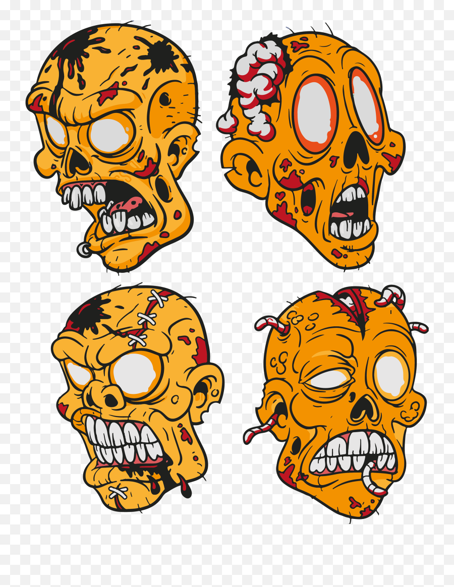 Cartoon Zombie Tattoo Design Transparent - Jingfm Transparent Cartoon Zombie Face Png,Tattoo Design Png