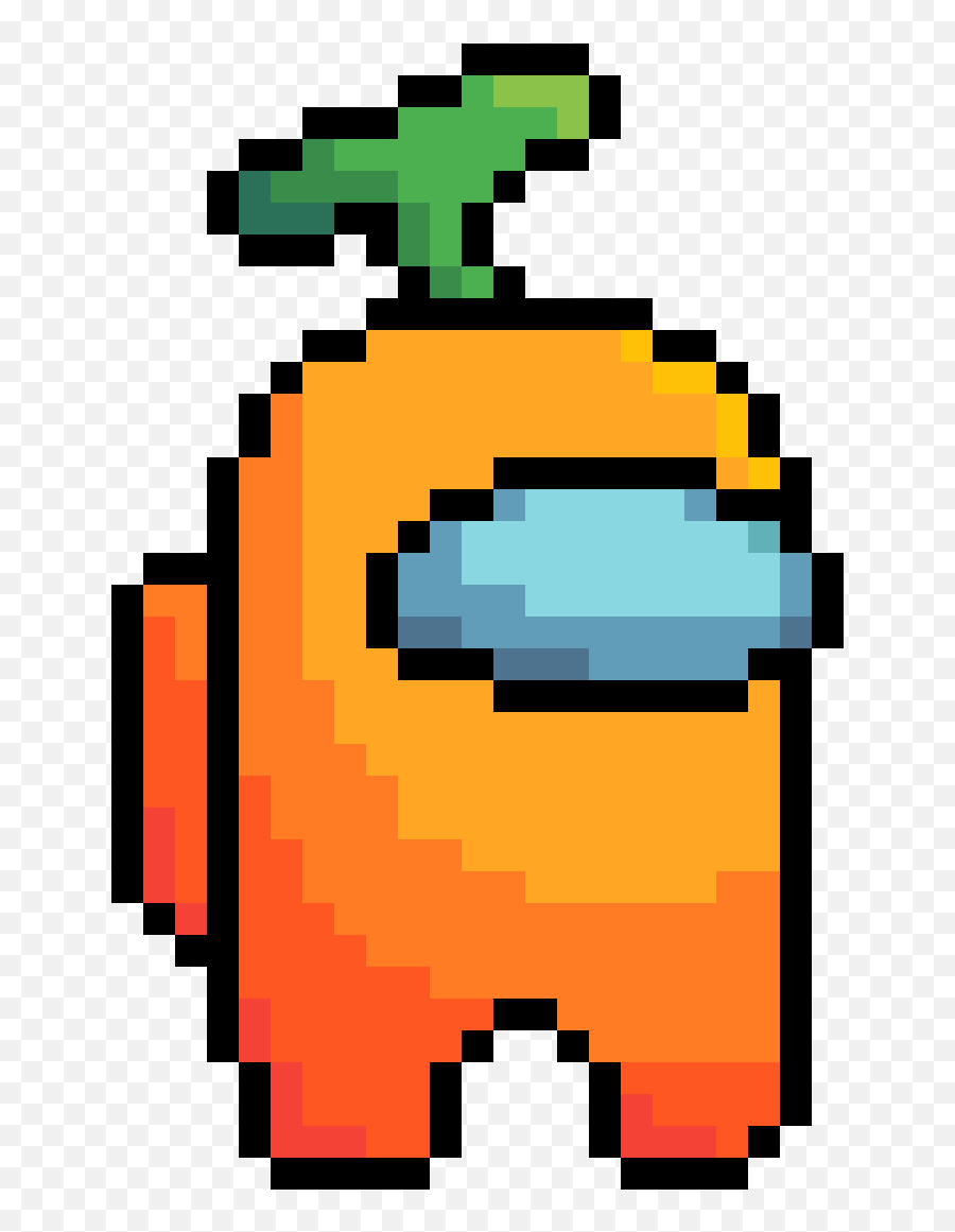 Pixilart - Among Us Carrot By Skrts Spreadsheet Pixel Art Emoji Png,Carrot Transparent