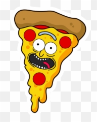 Rick And Morty Pizza Sticker - Mania And png