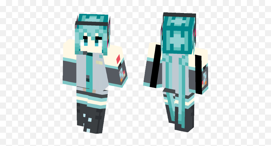 Download Vocaloid Hatsune Miku Minecraft Skin For Free - Fictional Character Png,Vocaloid Logo