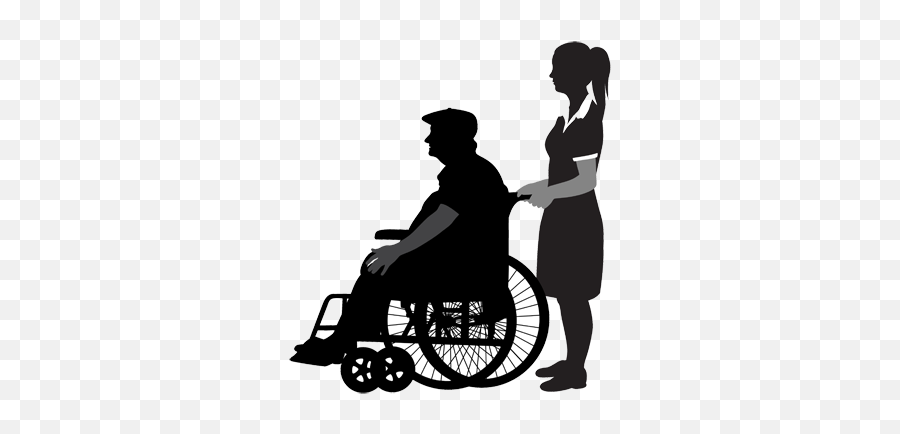 Silh2 Comfort Caregivers Inc - In Home Senior Care Conversation Png,Wheelchair Silhouette Png