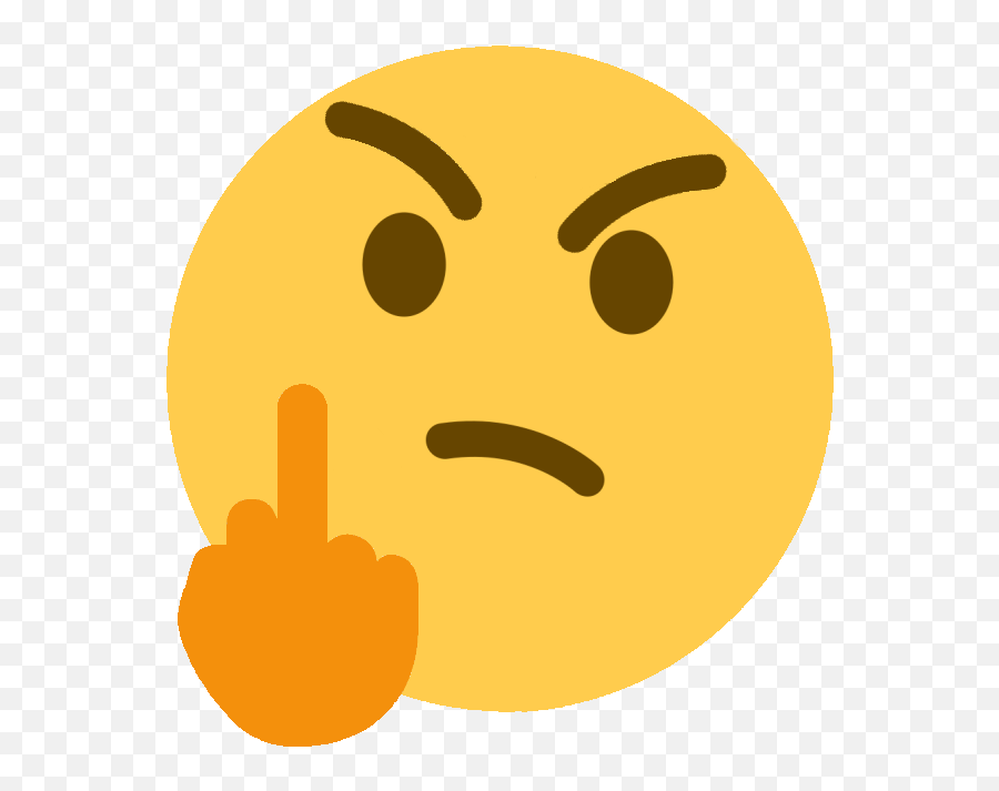 Think Middle Finger Thinking - Transparent Background Custom Discord Emojis Png,Finger Emoji Png