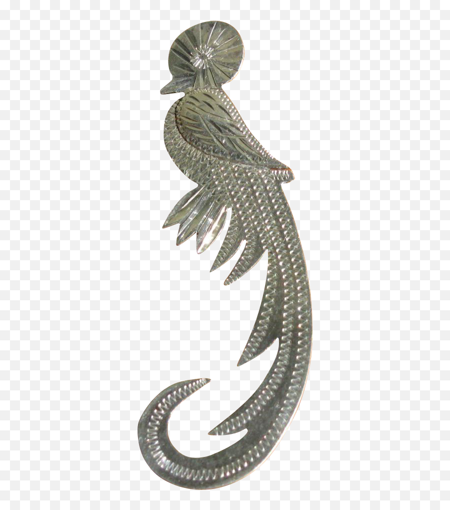 Mexican Silver Quetzal Bird Brooch - Decorative Png,Quetzal Png
