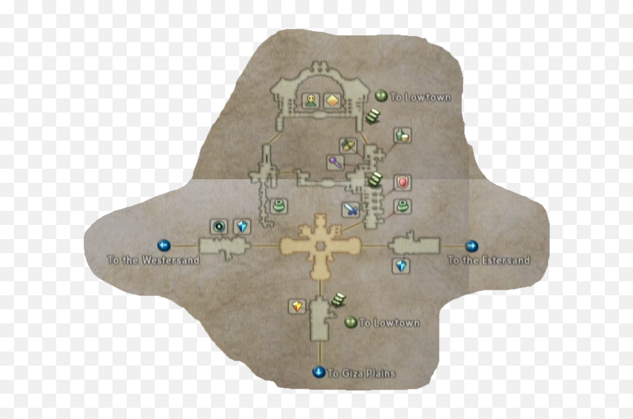Final Fantasy Xii World Map - Mapa De Rabanaster Final Fantasy Xii Png,Ffxiv Icon Meanings