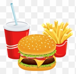 Man Cliparthot Of Restaurant - Burger And Fries Transparent png