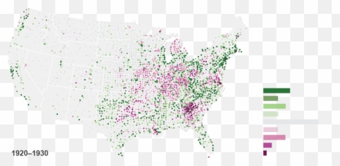 Before And After 1940 Change In Population Density - Moab Utah On Us Map png