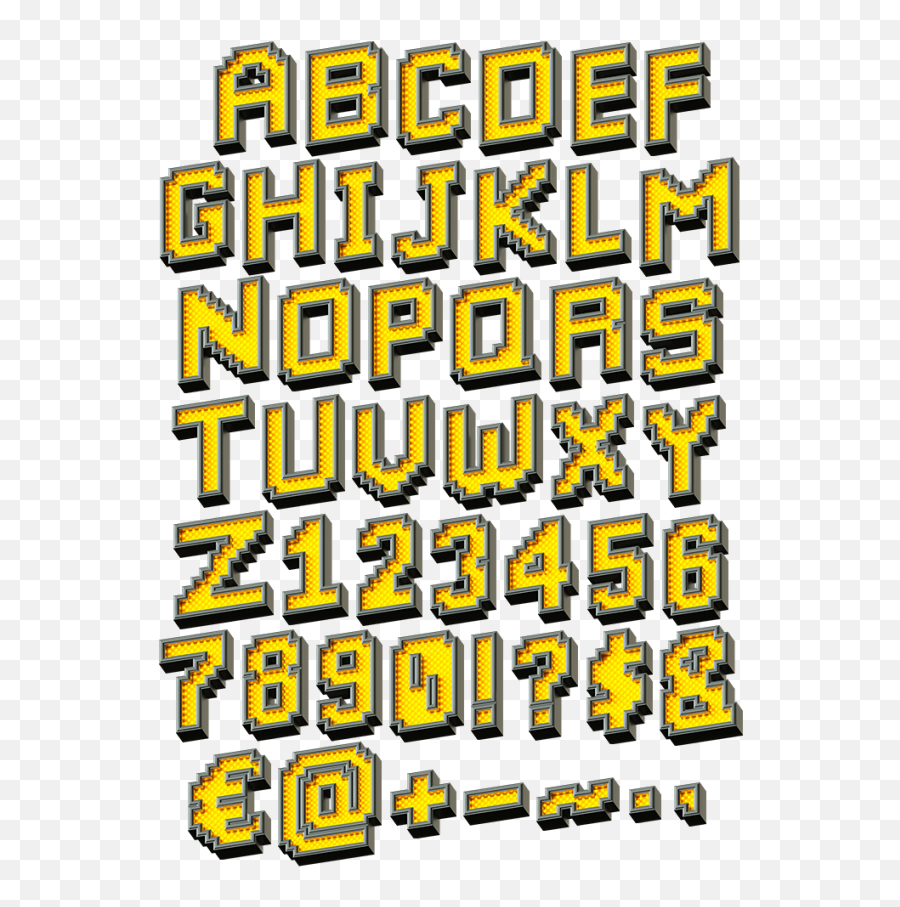 Clip Art Led Font Show Your - Pixel Art Letters Png,Alphabet Png