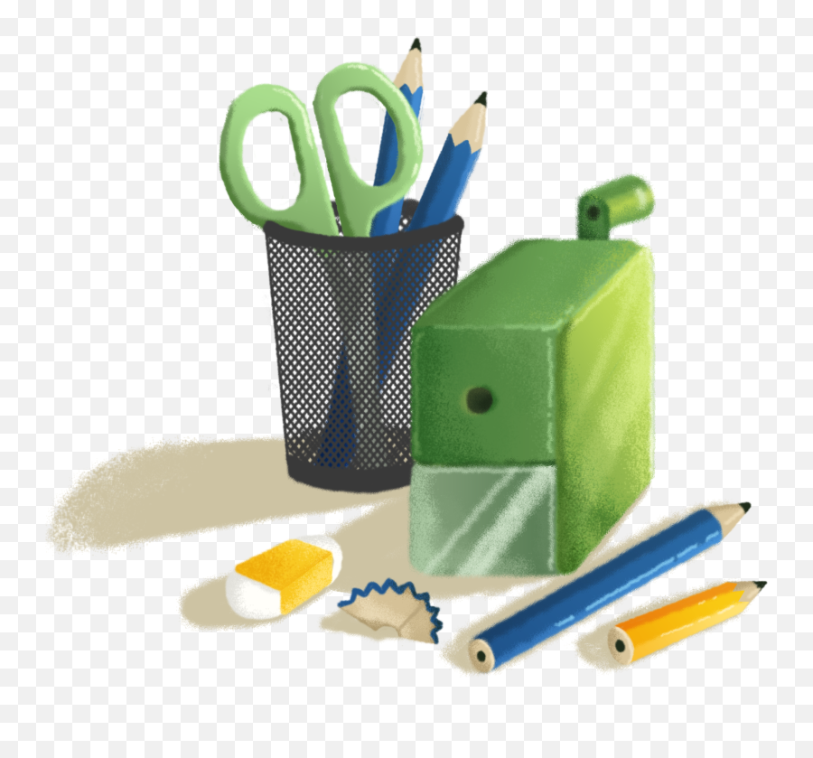 Pencil Sharpener Pen Holder Finishing Png And Psd Clipart