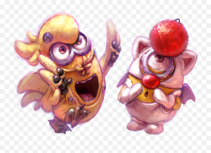 Download Choco Minion And Mog By Ja Punkster - Moogle Moogle Png,Moogle Png