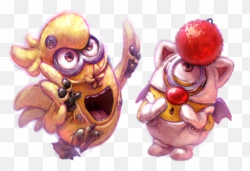 Download Choco Minion And Mog By Ja Punkster - Moogle Moogle Png,Moogle Png