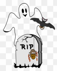 Halloween Ghost Spider And Bat - Rip Gravestone Png,Halloween Bat Png
