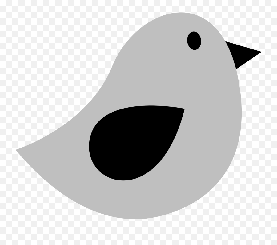 In The Form Of A Grey Bird - Birdie Clipart Silhouette Png,Tweeter Logo