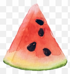 Watermelon - Transparent Watermelon Watercolor Png,Watermelon Slice Png