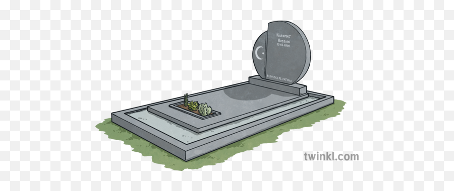 Muslim Grave 2 Illustration - Twinkl Headstone Png,Grave Png