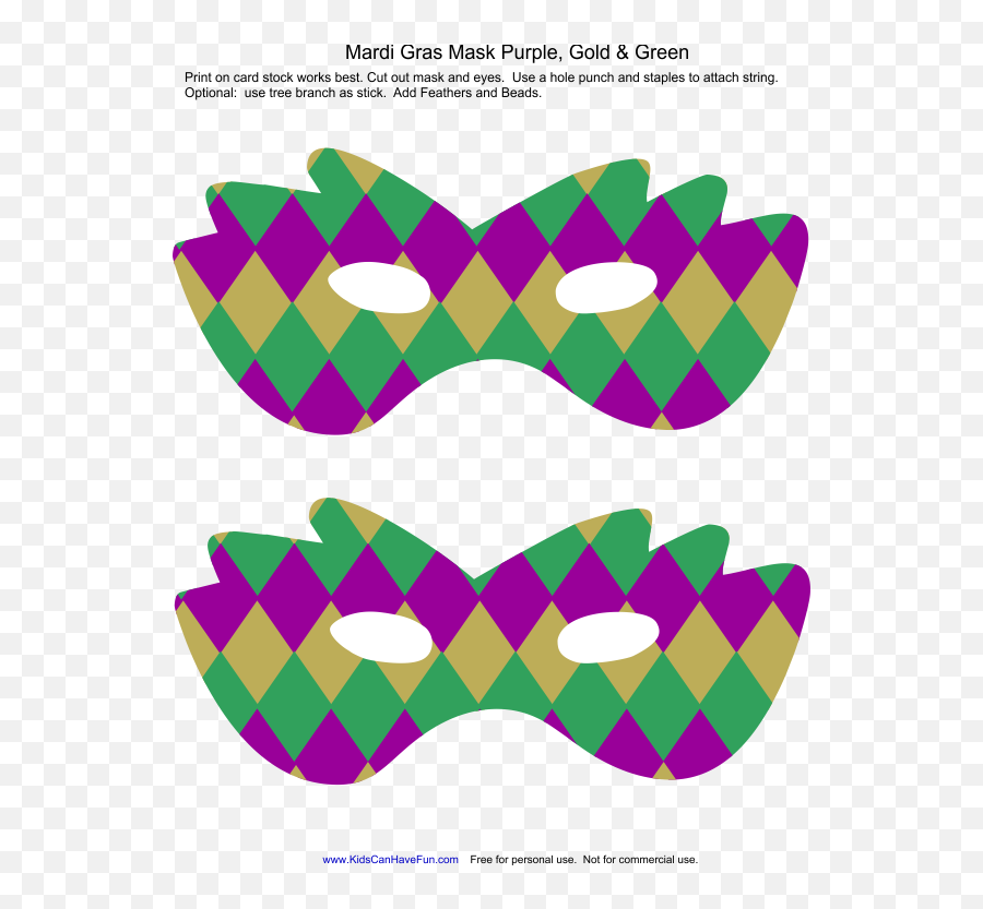 Download Hd Printable Mardi Gras Masks 139429 - Purple Mardi Mardi Gras Mask Free Printable Png,Mardi Gras Beads Png