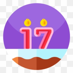Sweet Seventeen - Free birthday and party icons Graphic Design png
