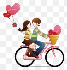 Couple Love Romance - Cartoon Couple Png Download 1276 Couple Love Clipart Png,Anime Couple Transparent