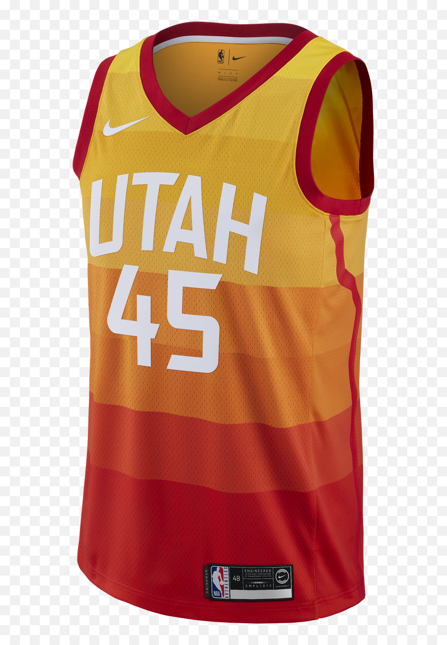 City Edition Swingman Jersey - Mensappareljerseys Utah Jazz Mitchell Donovan City Edition Orange Nike Maillot Nba Utah City Png,Orange Nike Logo