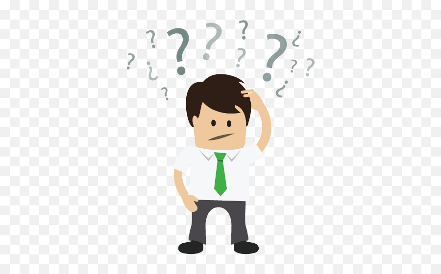 Question Marks Over Head - Confused Man Clipart Png,Confused Png