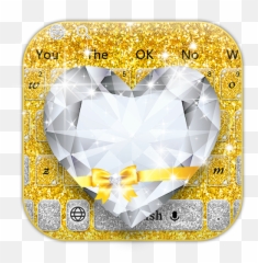 Shiny Gold Heart Diamond Keyboard U2013 Aplicações No Google Play - png
