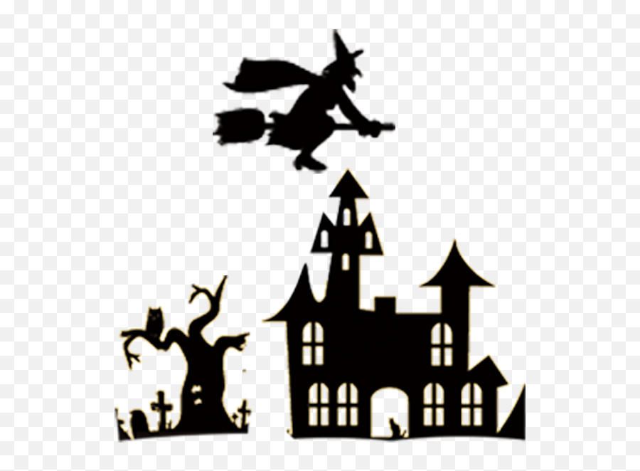 Silhouette Ghost Clip Art - Halloween Png Download 850850 Halloween,House Silhouette Png
