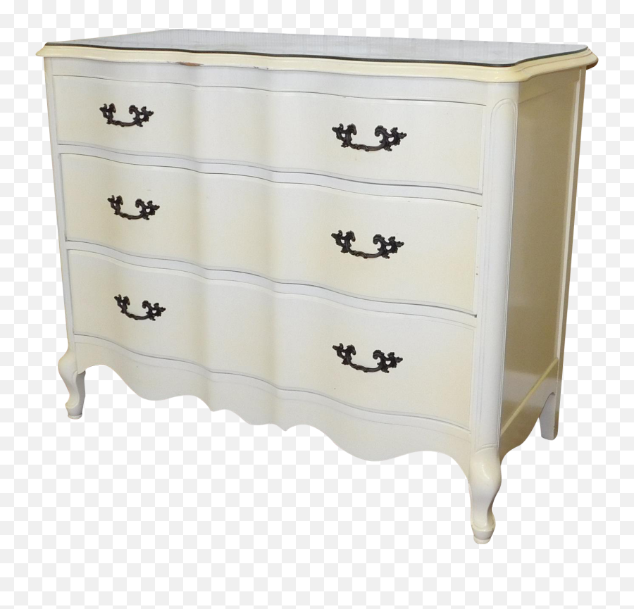 1960s Fruitwood French Provincial White - Chest Of Drawers Png,Dresser Png