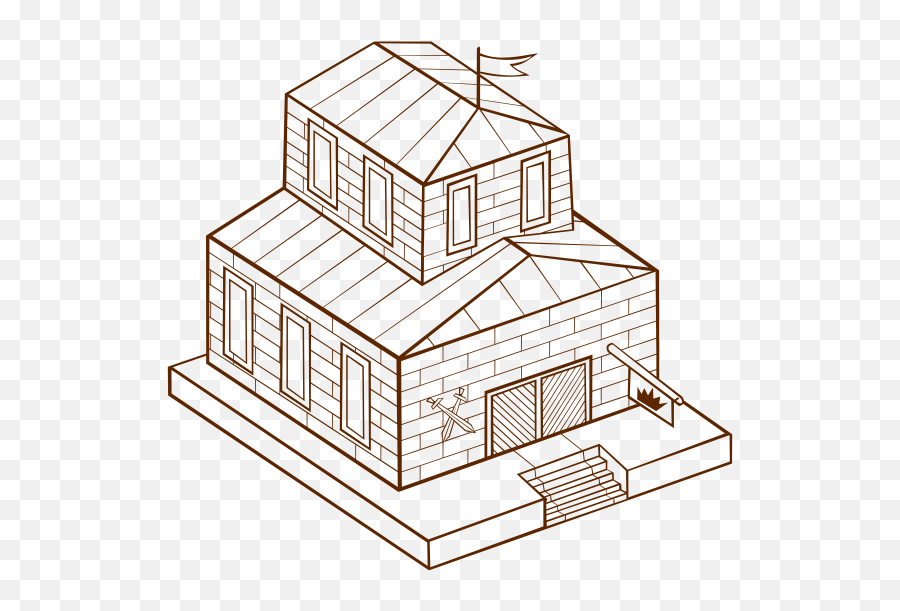 Hand Drawn Log Cabin Icon - Transparent Log Cabin Vector Png,Cabin Png