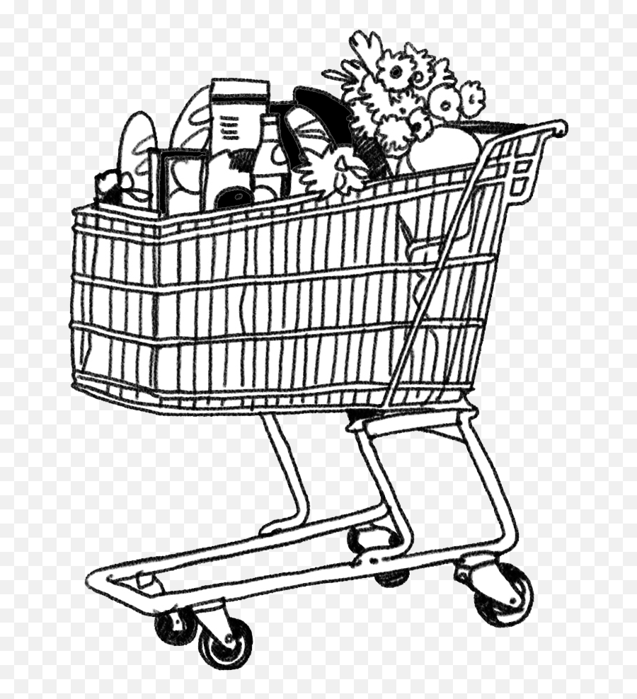Grocery Cart Png - Shopping Cart Coloring Pages,Shopping Cart Png