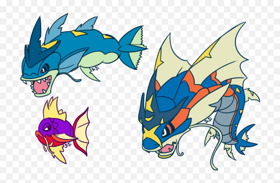 Gyarados U2013 Ptgigi - Sharpedo Fusion Png,Gyarados Png