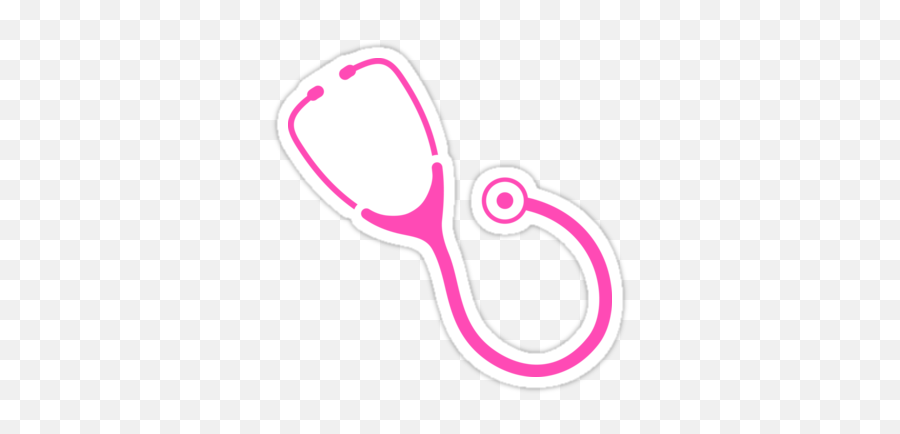 Hot Pink Stethoscope Logo Sticker - Dot Png,Stethoscope Logo