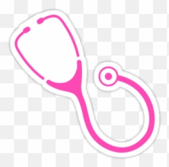 Hot Pink Stethoscope Logo Sticker - Dot png