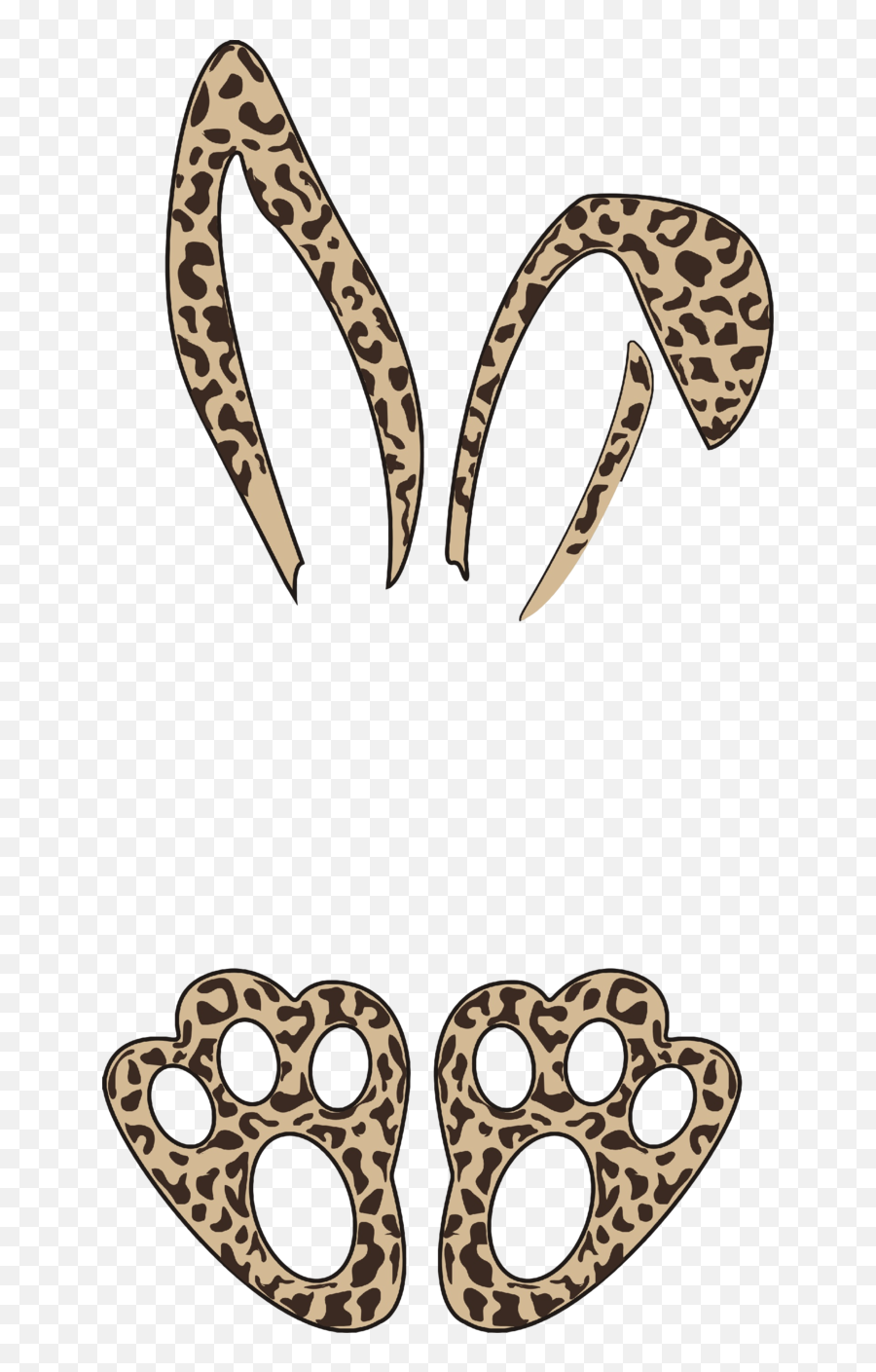 Blank Easter Bunny Ears - Leopard Bunny Ears Transparent Png,Easter Bunny Ears Png