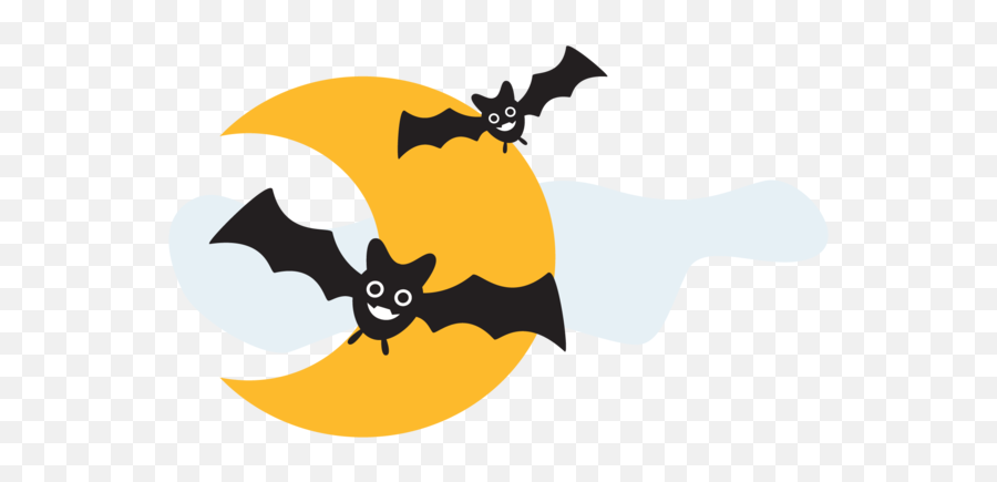 Halloween Bats And Moon For - Fictional Character Png,Bat Silhouette Png
