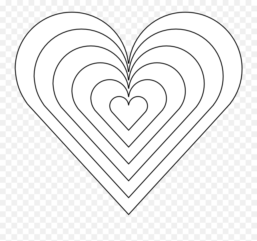 Rainbow Heart Coloring Pages Png Image - Horizontal,Rainbow Heart Png