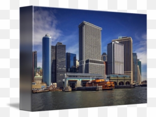 Nyc Skyline And Staten Island Ferry By Joan Mccool - New York City png