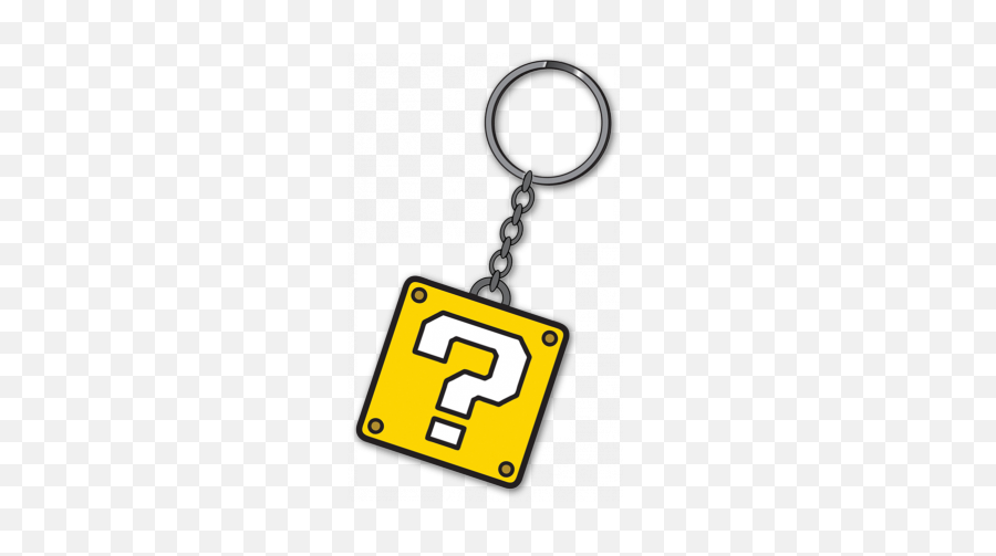 Question Mark Block Keyring - Point D Interrogation Mario Png,Question Mark Emoji Png