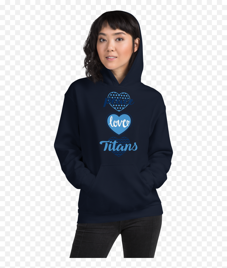 Peace Love Titans In Tennessee Colors - Hoodie Png,Tennessee Titans Png