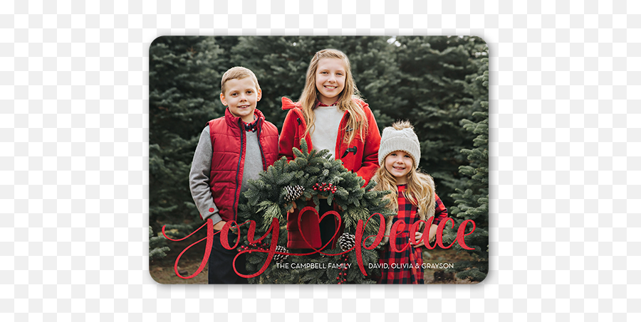 Joy Peace Heart 6x8 Stationery Card - Christmas Day Png,Shutterfly Png