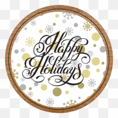 Happy Holidays Popcorn Gift Tin - Script Font png