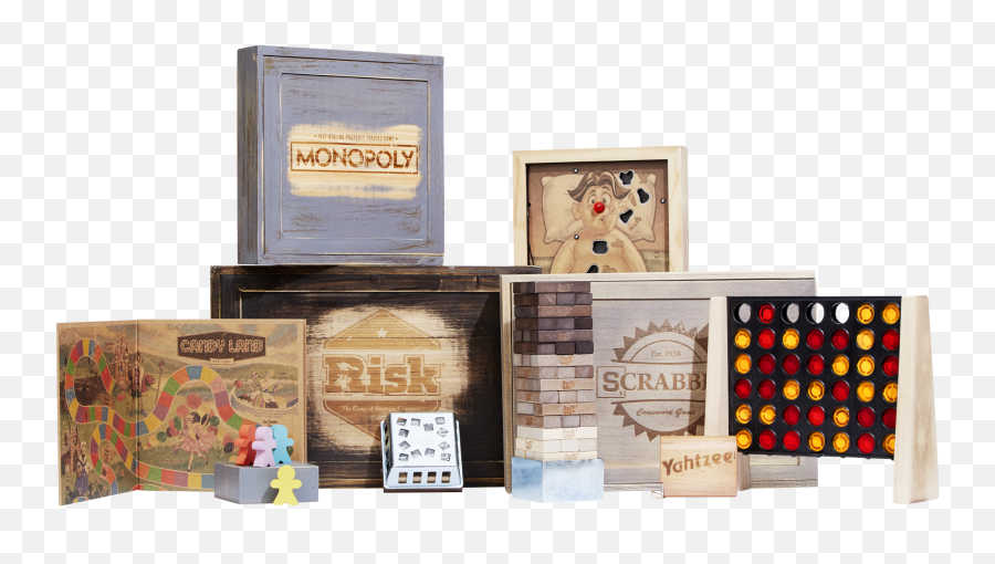 Classic Board Games Get Rustic Makeover - Hasbro Rustic Series Hasbro Rustic Png,Hasbro Logo Png