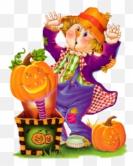 Free Scarecrow Clipart Transparent - Halloween Png,Scarecrow Transparent