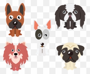 Dog Flat Design 5 Vector Icon Bundle - Animal Figure png